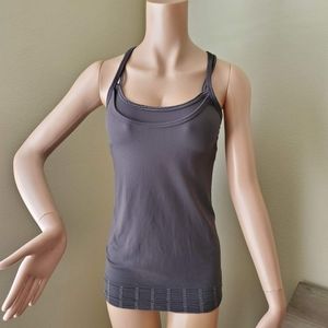 Athleta Shimmer Stripe Namaste Tank